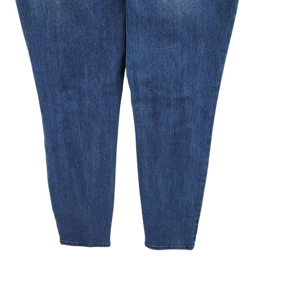 A.Z.I Womens Distressed Skinny Jeans Sz 10 Stretch Blue Denim Gold Patchwork - Picture 9 of 10